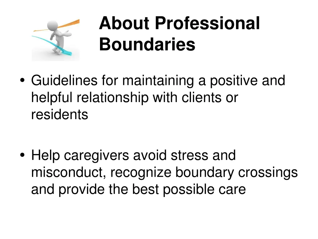 about professional boundaries