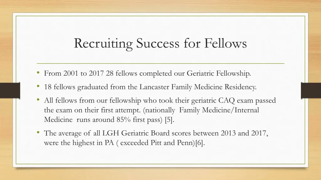 recruiting success for fellows