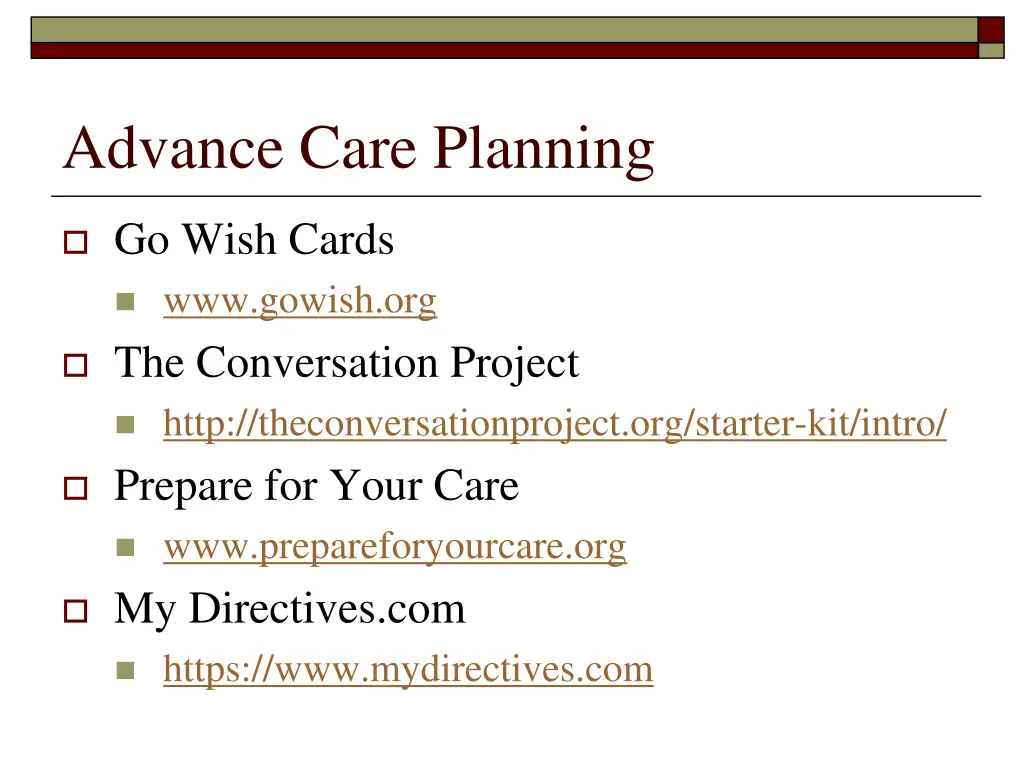 advance care planning
