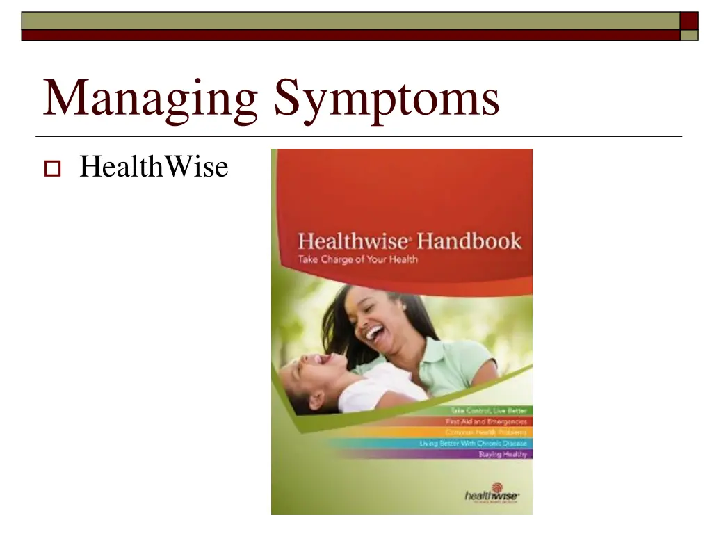 managing symptoms