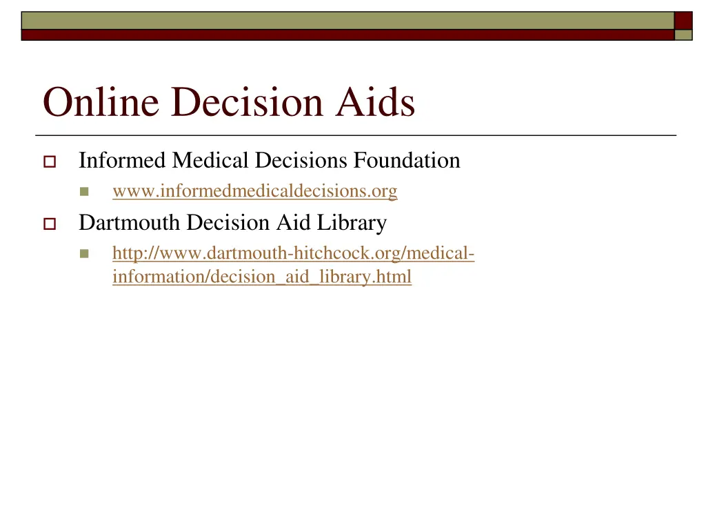 online decision aids