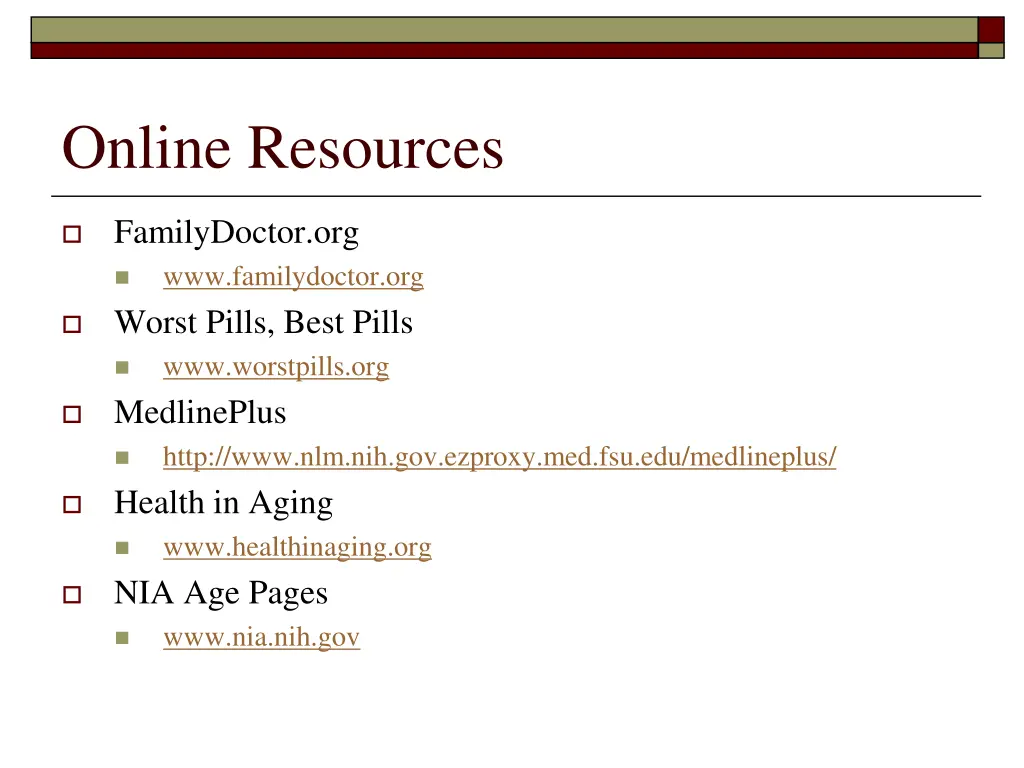 online resources