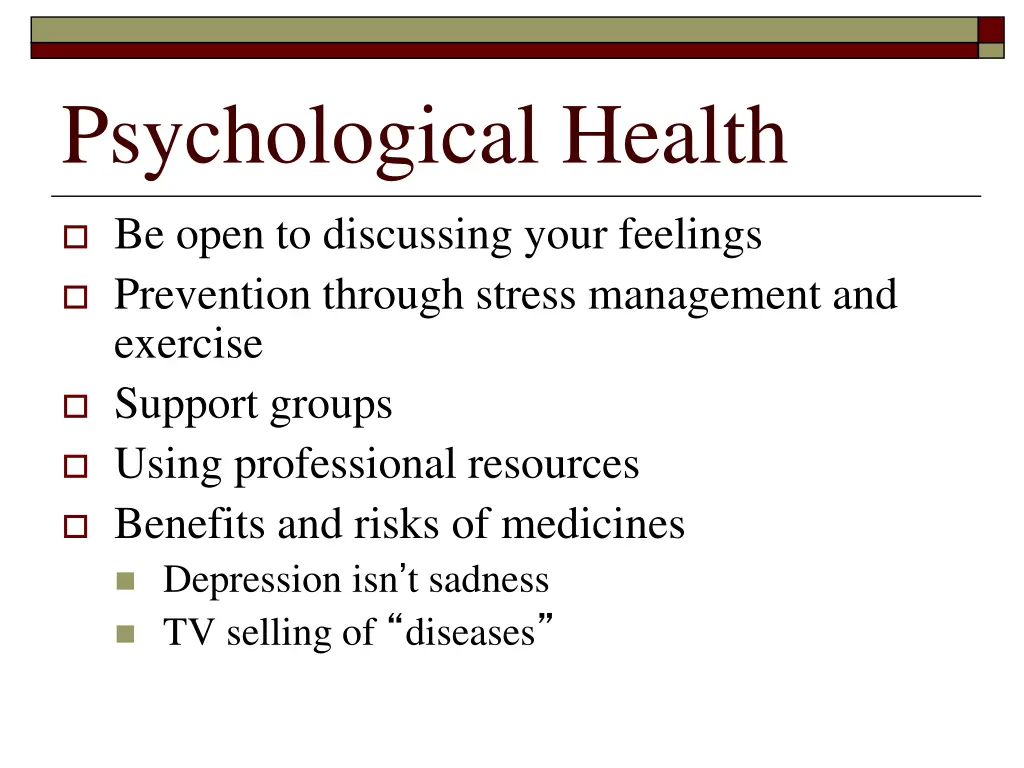 psychological health