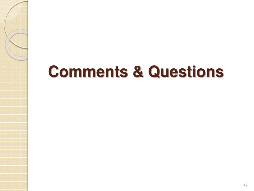comments questions