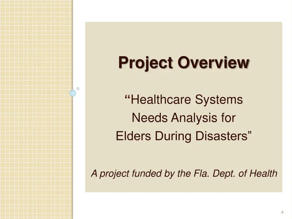 project overview