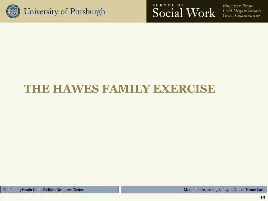 the hawes family exercise