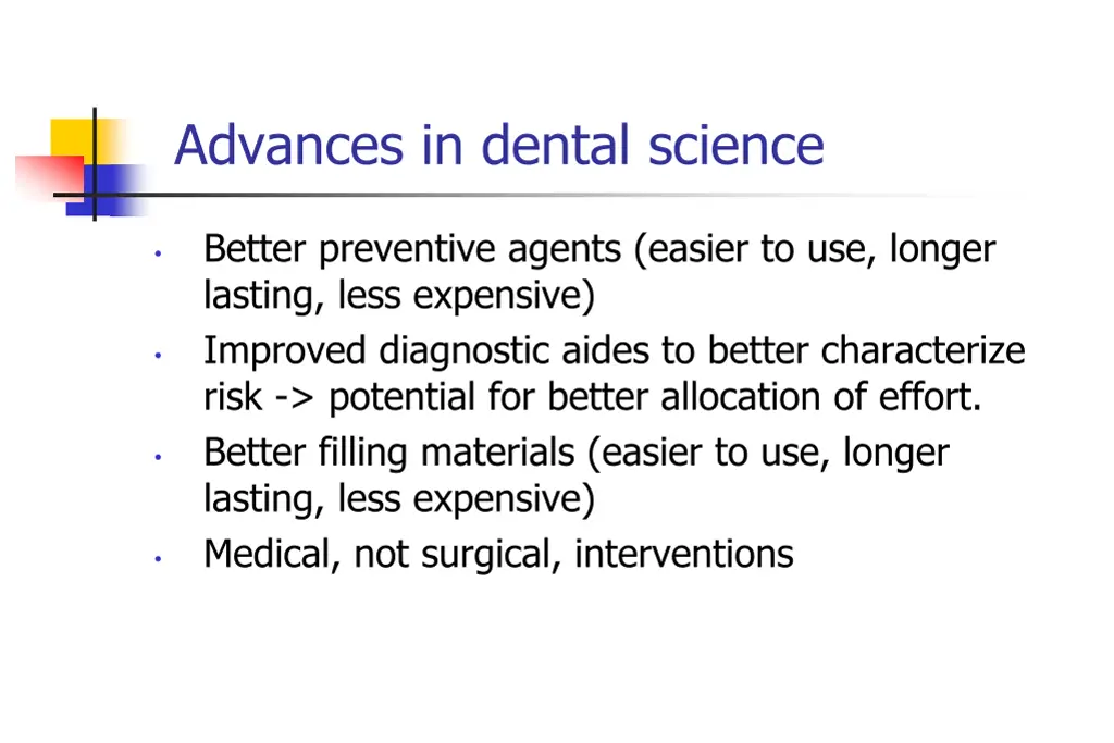 advances in dental science