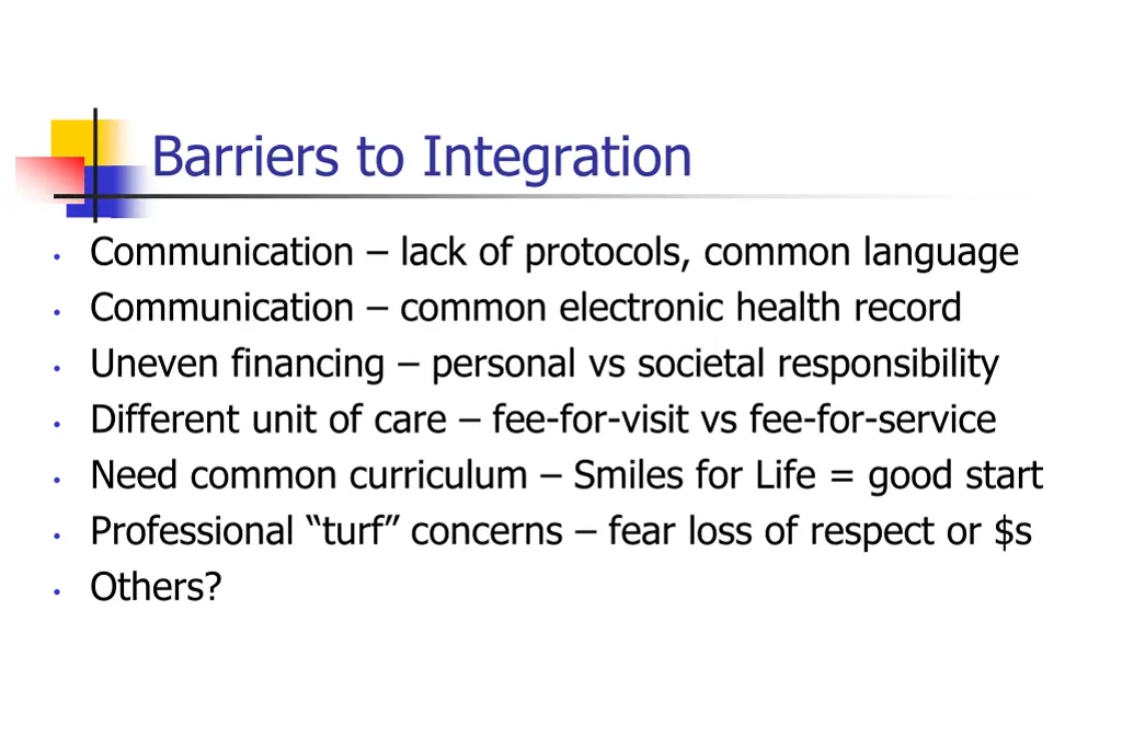 barriers to integration