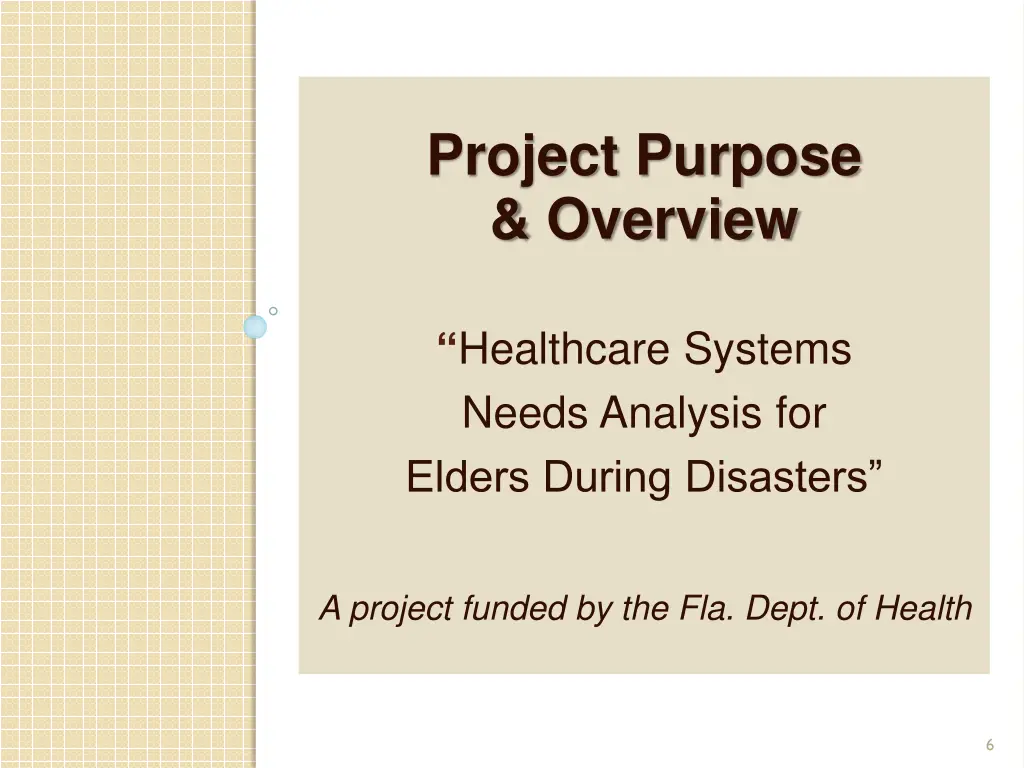 project purpose overview