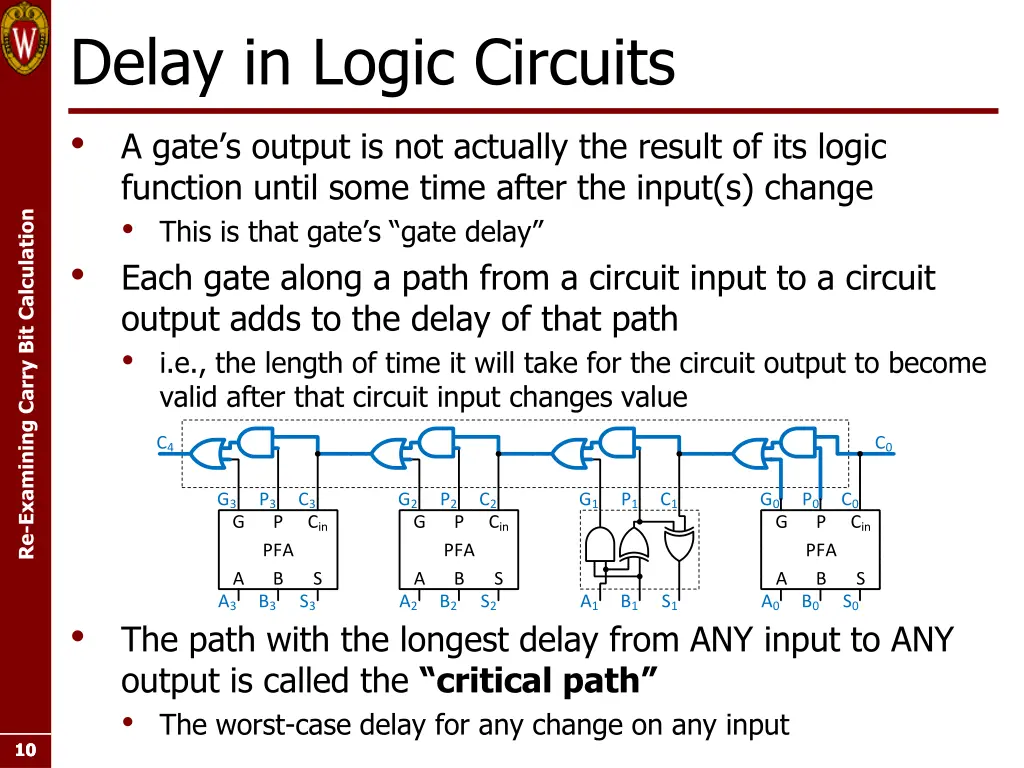 delay in logic circuits a gate s output