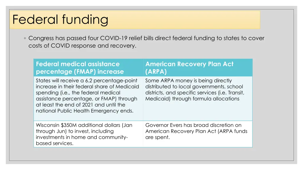 federal funding