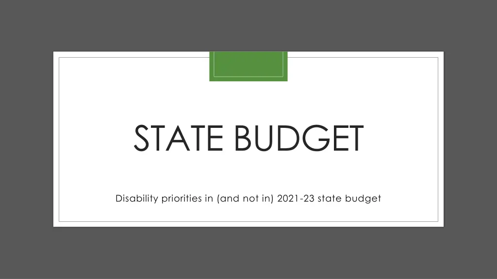 state budget