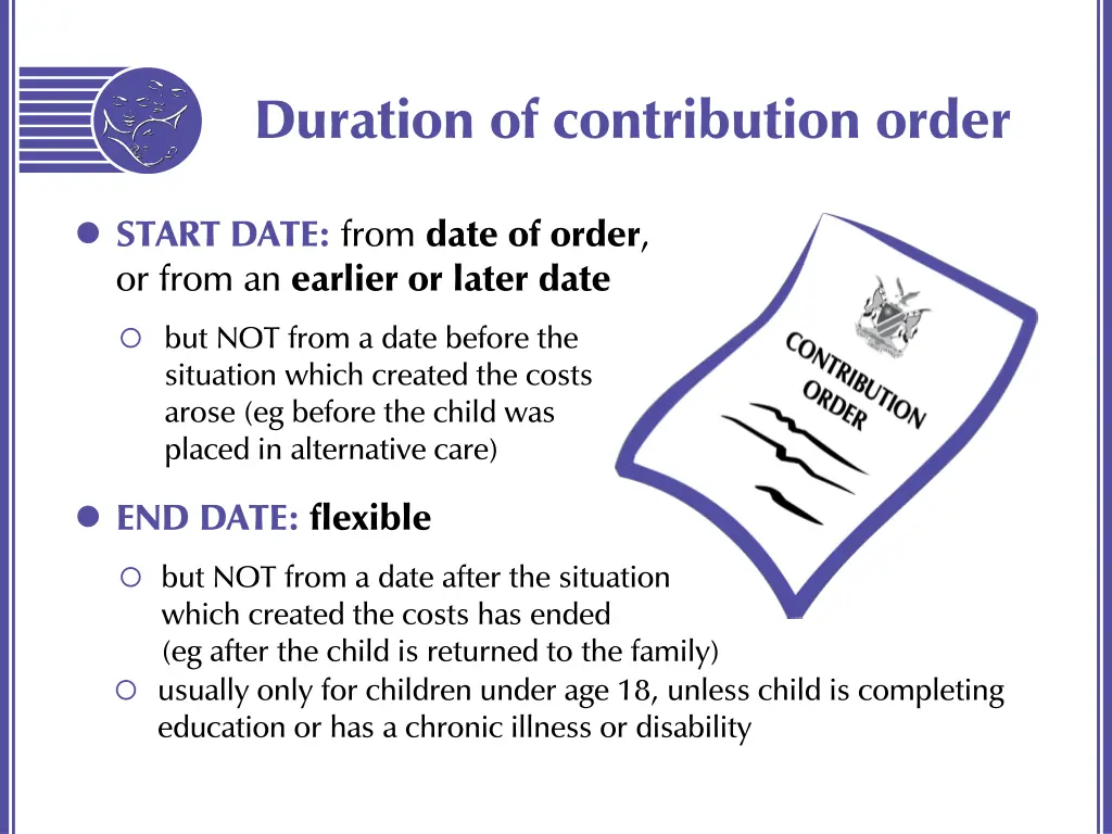 duration of contribution order