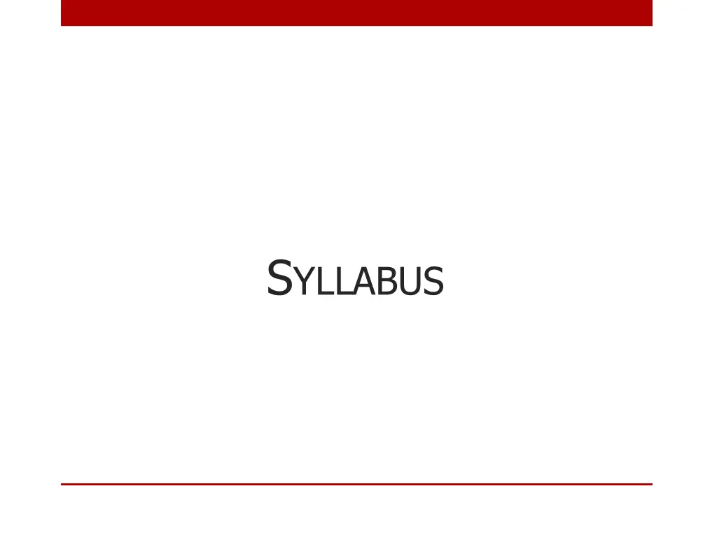 s yllabus