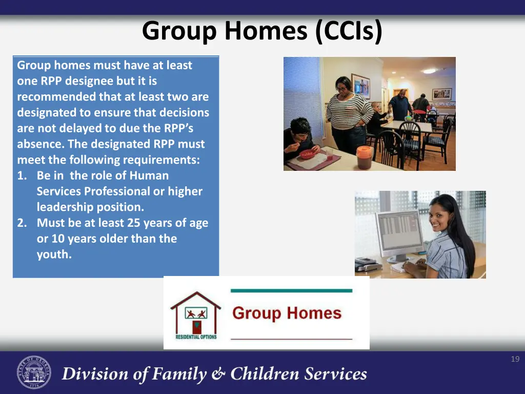 group homes ccis