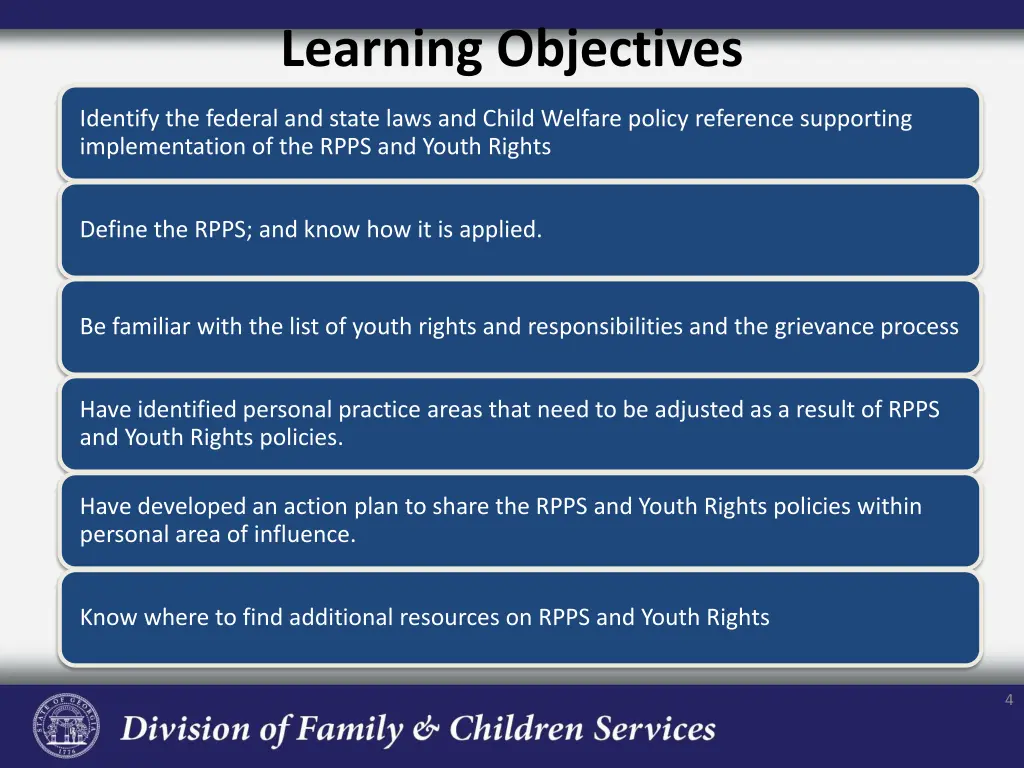 learning objectives