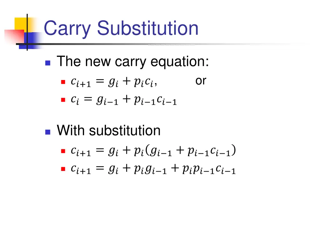 carry substitution