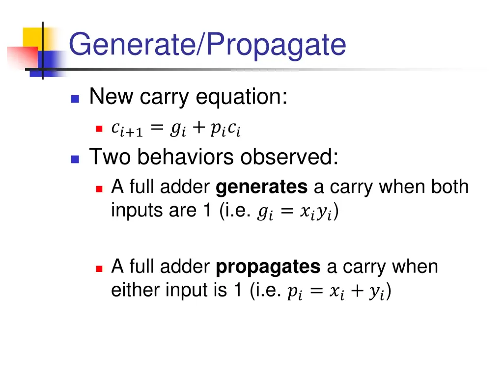 generate propagate