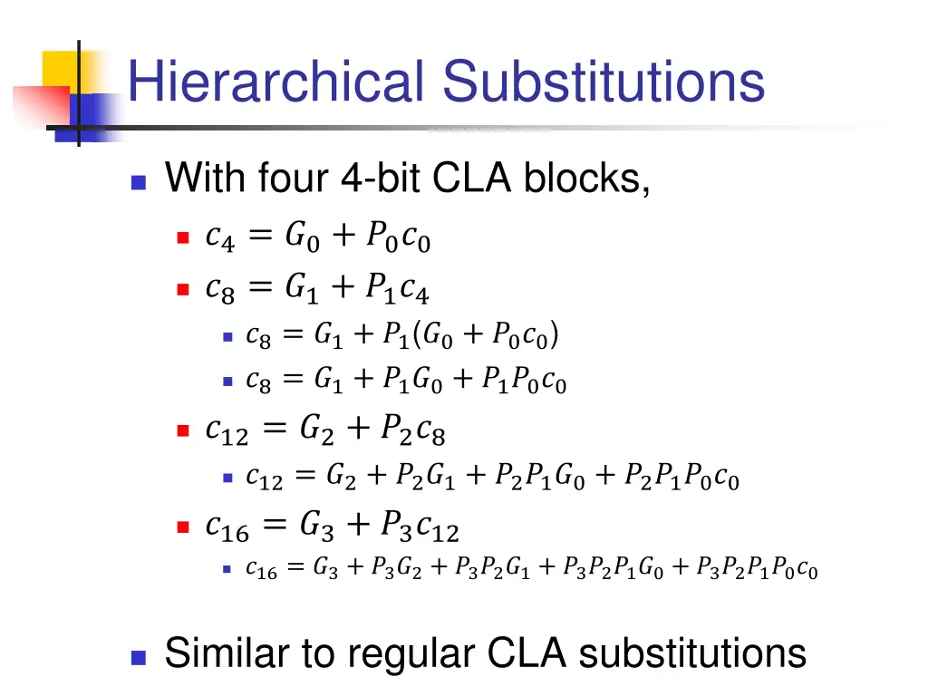 hierarchical substitutions