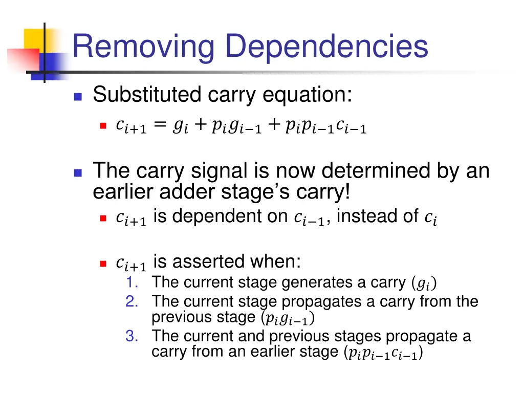 removing dependencies