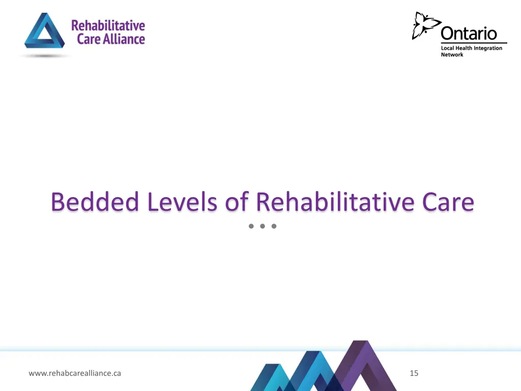 bedded levels of rehabilitative care 1