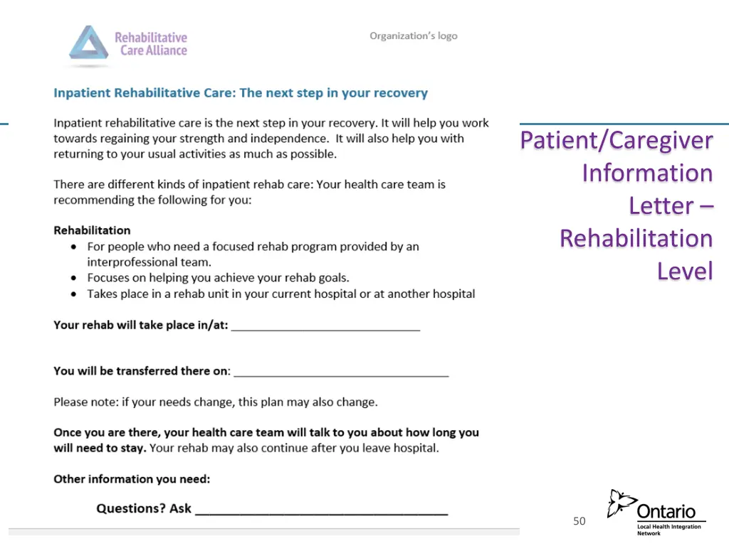 patient caregiver information