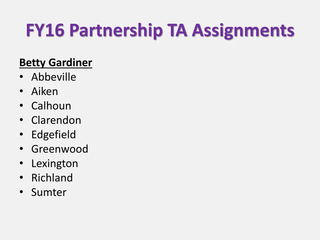 fy16 partnership ta assignments 2