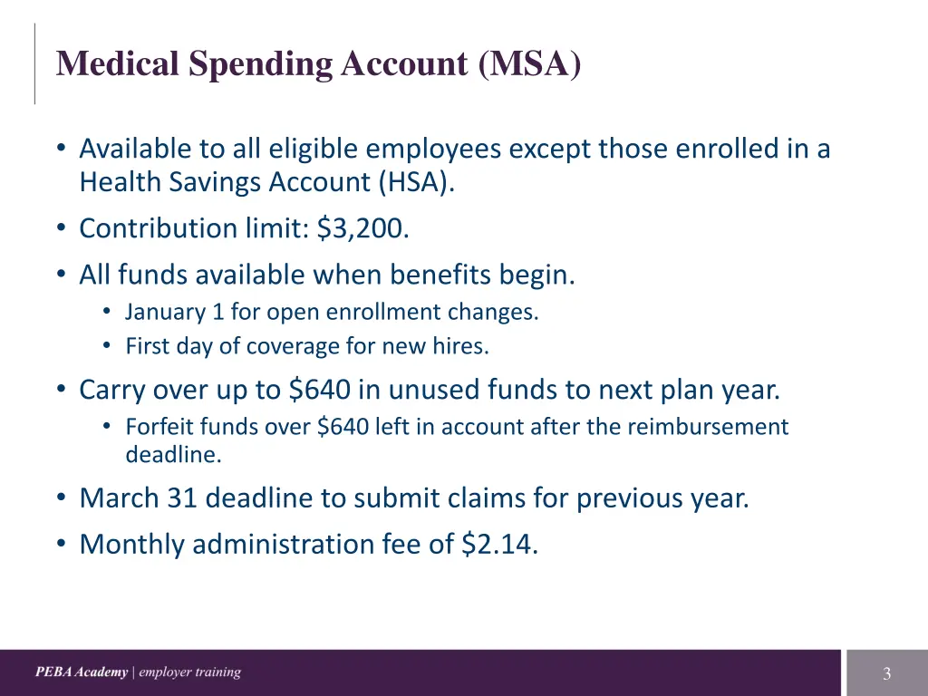 medical spending account msa