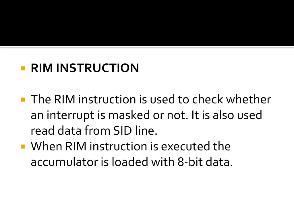 rim instruction