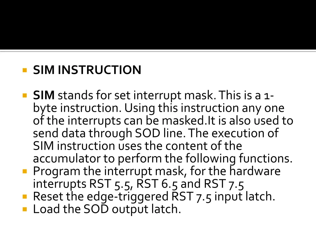 sim instruction