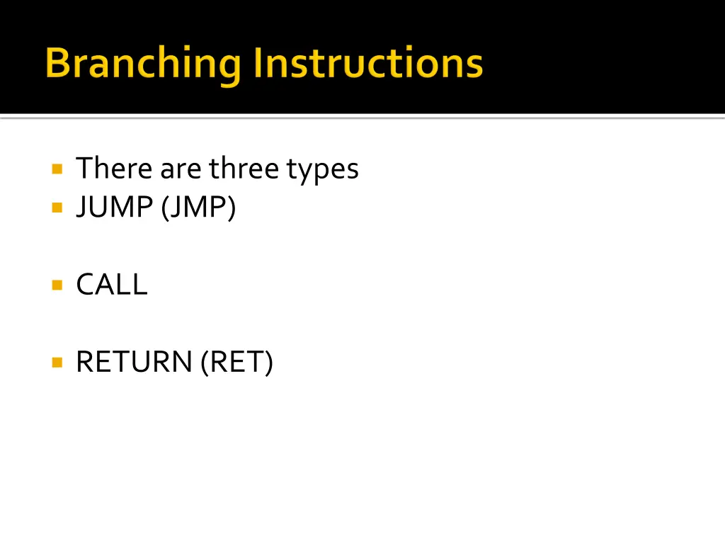 there are three types jump jmp