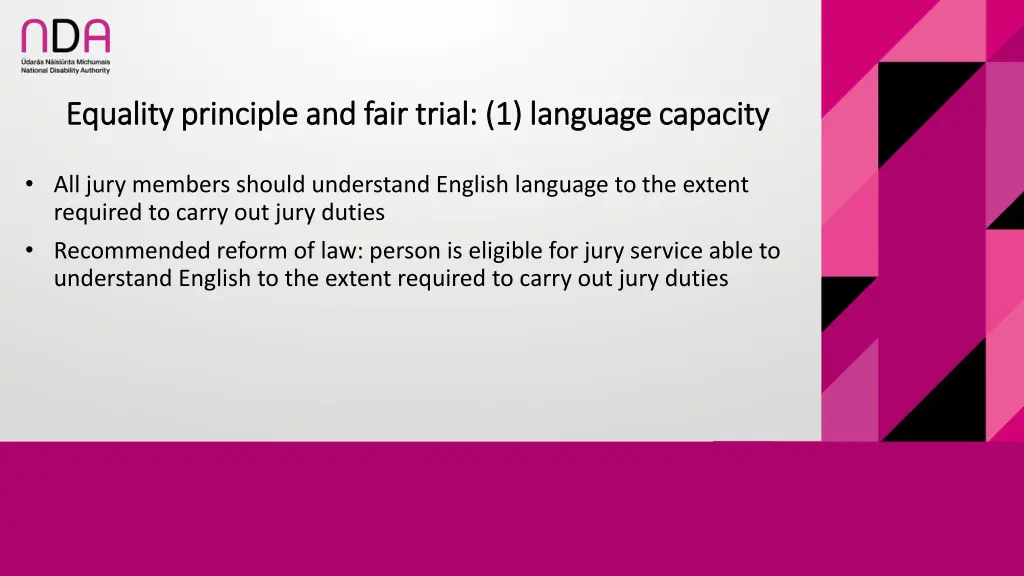 equality principle and fair trial 1 language