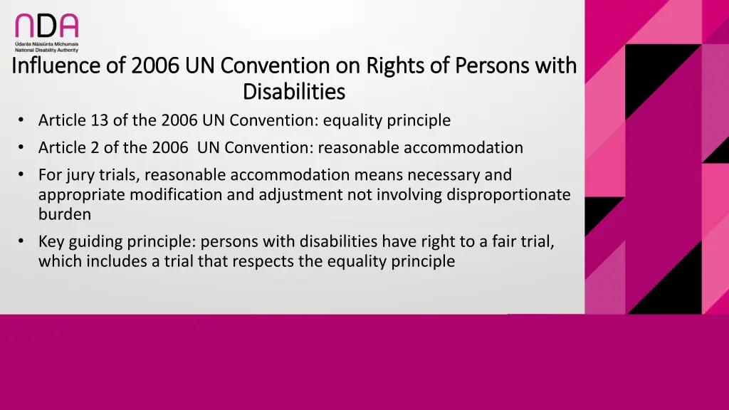 influence of 2006 un convention on rights