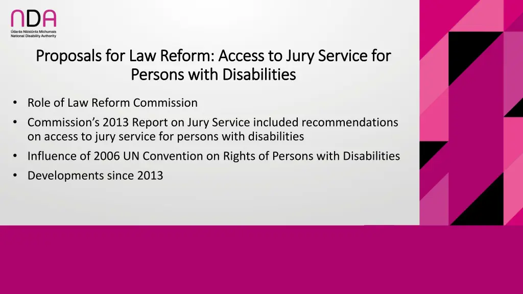 proposals for law reform access to jury service