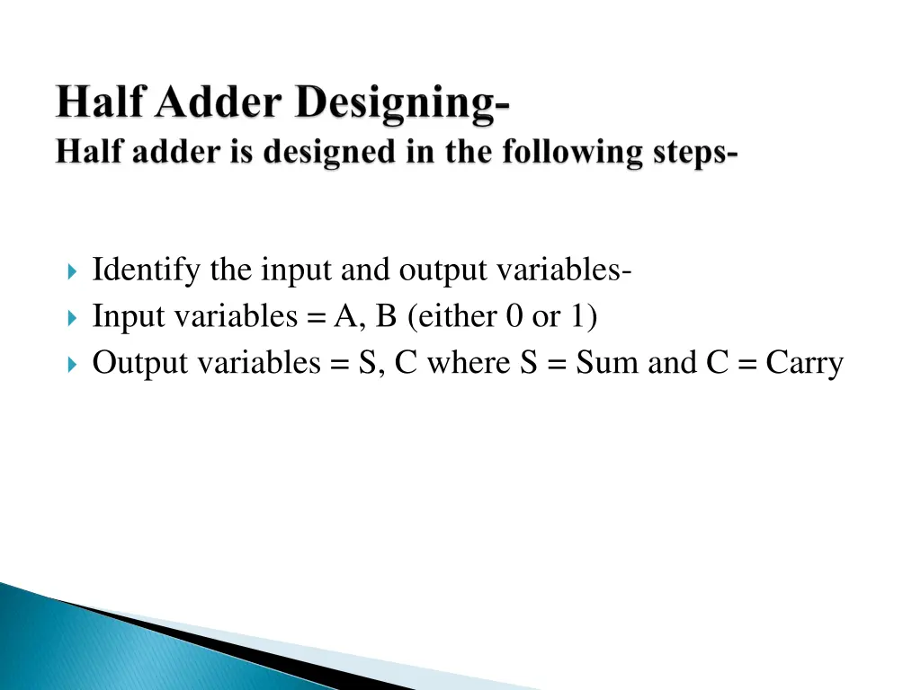 identify the input and output variables input