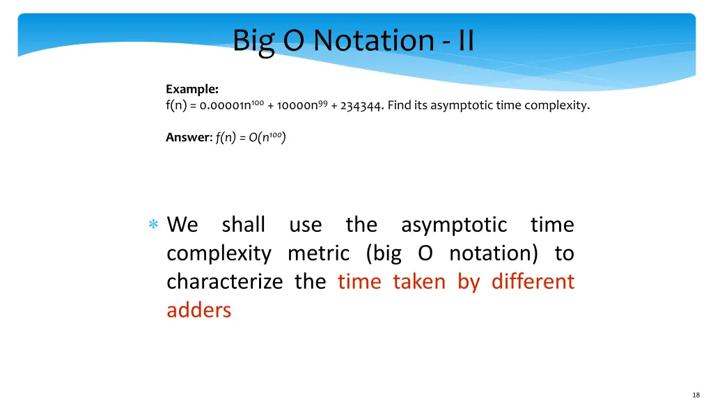 big o notation ii