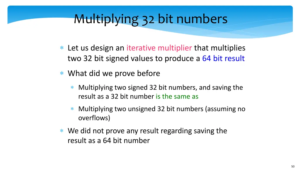 multiplying 32 bit numbers