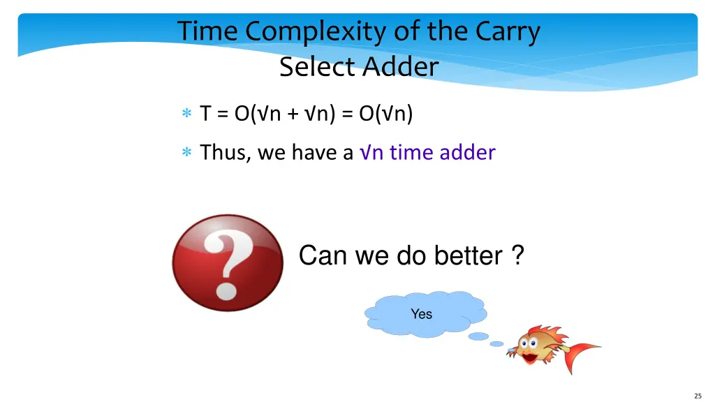 time complexity of the carry select adder