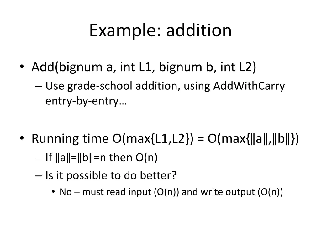 example addition 1