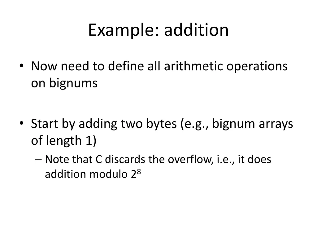 example addition