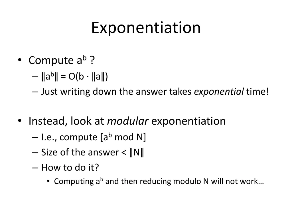 exponentiation