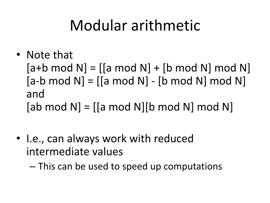 modular arithmetic 1