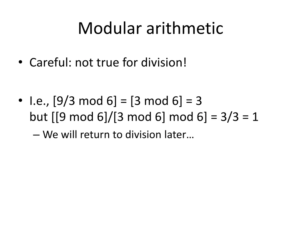 modular arithmetic 2