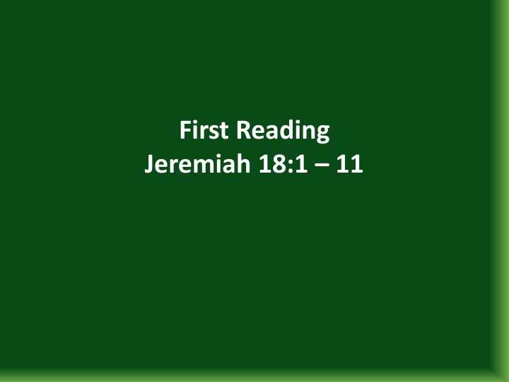 first reading jeremiah 18 1 11