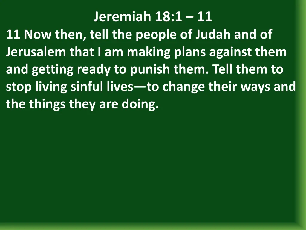 jeremiah 18 1 11 2