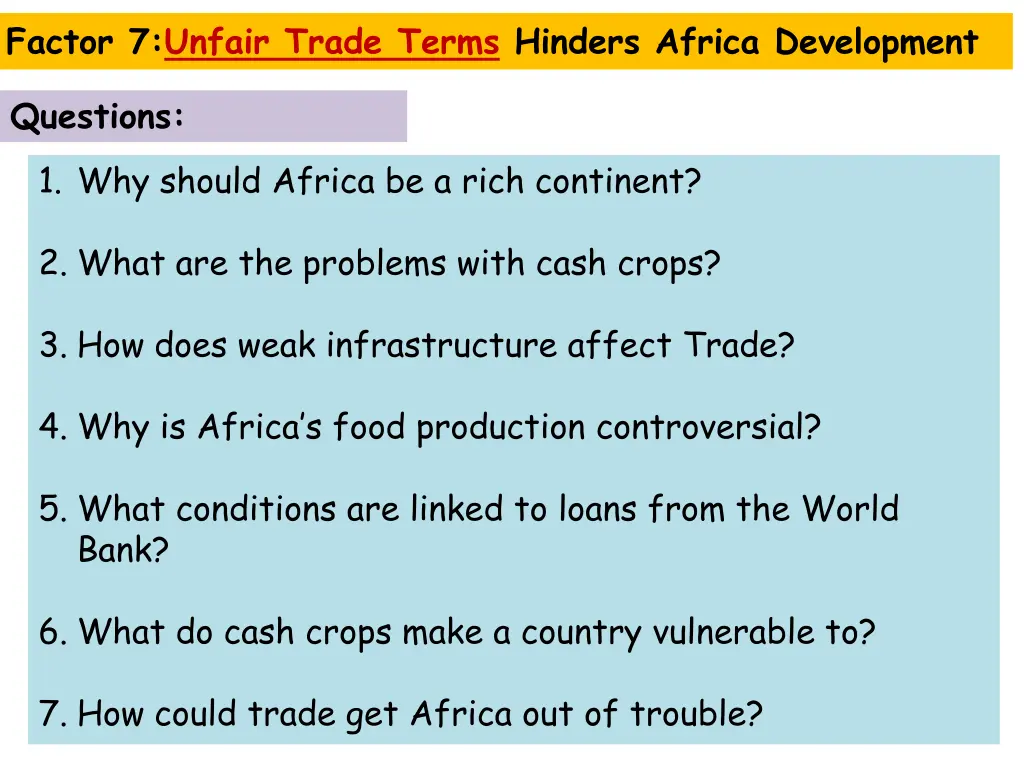 factor 7 unfair trade terms hinders africa 2