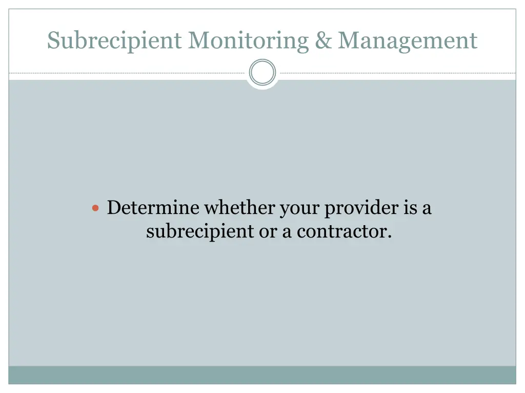 subrecipient monitoring management 1