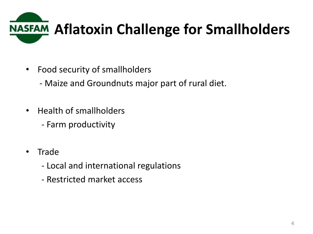 aflatoxin challenge for smallholders