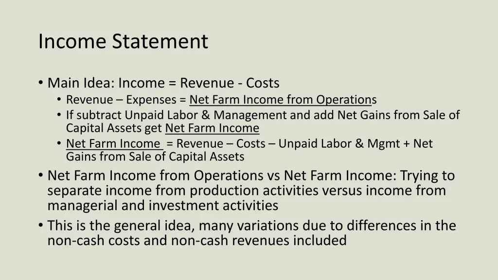 income statement 2