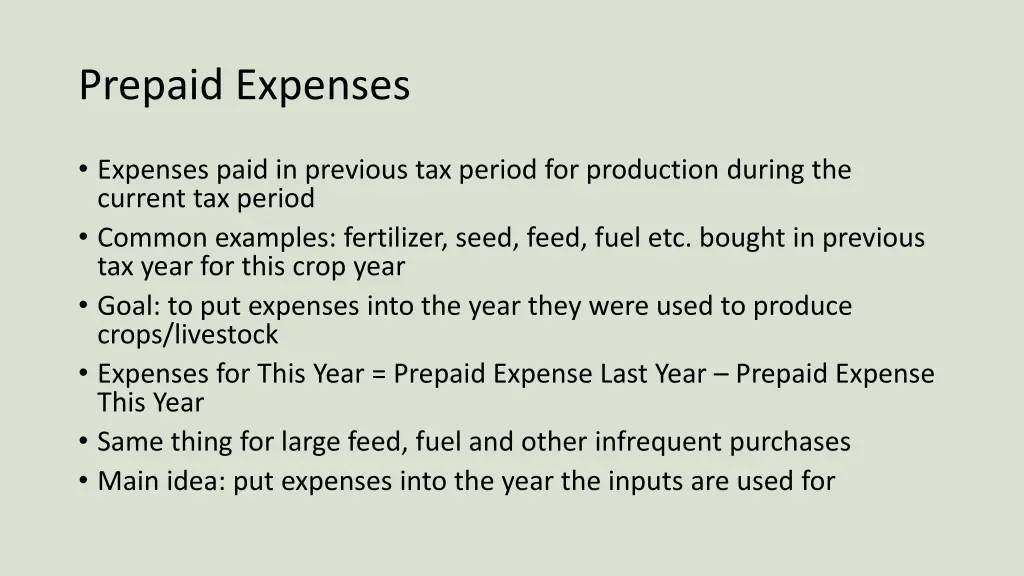 prepaid expenses